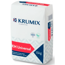 Штукатурка гіпсова KRUMIX KM Universal інтер'єрна ручне нанесення 30 кг